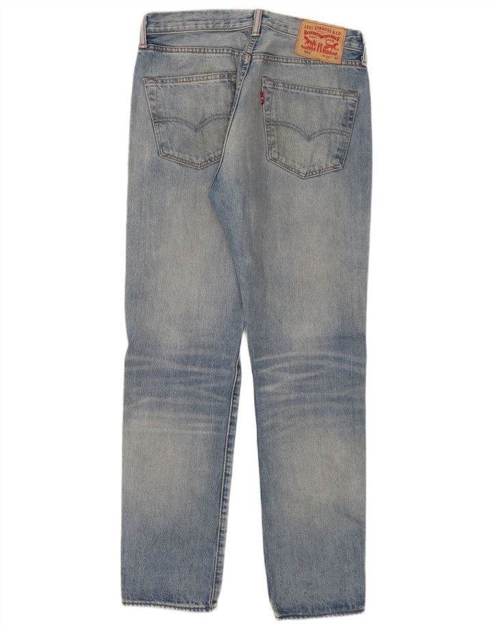 Levi's Masculino 501 Straight Jeans W32 L30 Azul Algodão