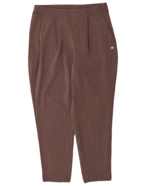 Calça feminina superdry cônica cortada UK 14 grande W34 L27 cinza modal