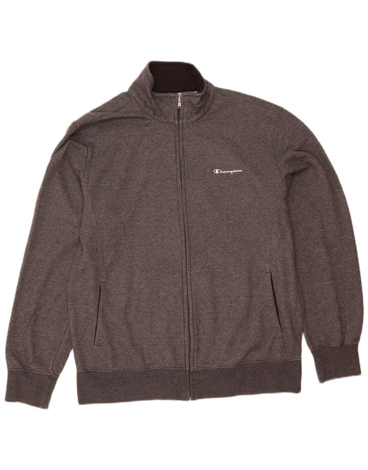 Jaqueta masculina Champion 2XL algodão manchado cinza