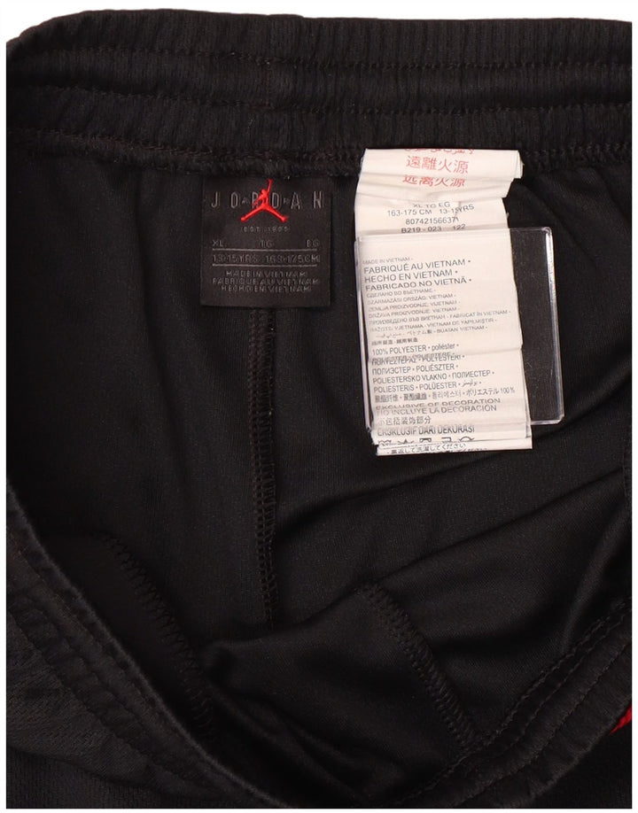 Shorts esportivos gráficos Jordan Boys 13-14 anos XL preto poliéster