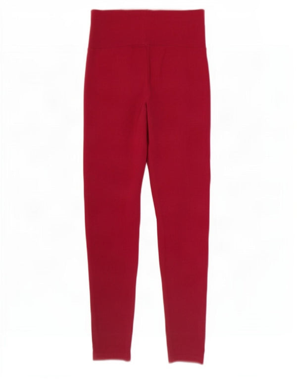 Leggings Adidas Femininas UK 10 Pequenas Algodão Rosa