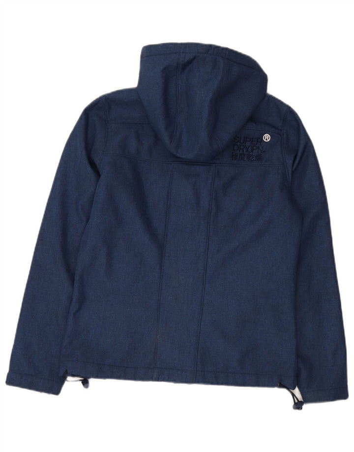 Jaqueta corta-vento masculina SUPERDRY com capuz e capuz Reino Unido 36 pequeno azul