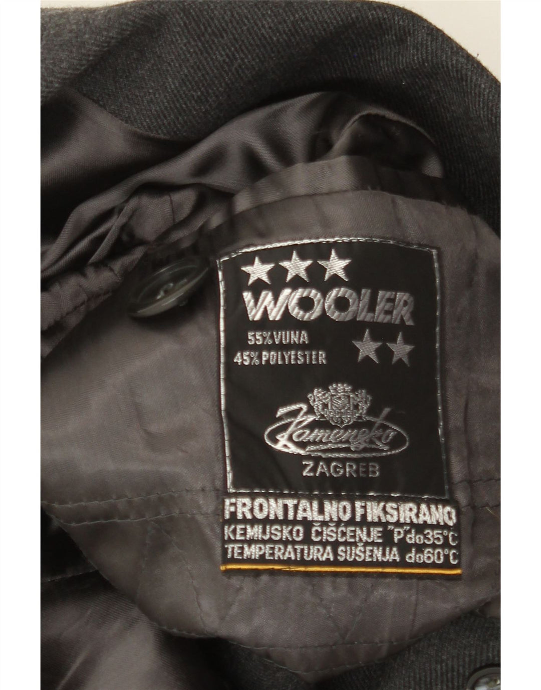 Sobretudo feminino vintage UK 10 lã cinza pequena