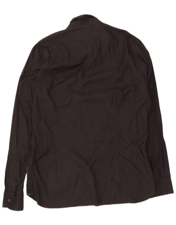 Camisa masculina Ted Baker tamanho 5 XL algodão preto