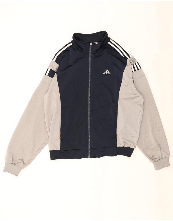 Adidas Mens Tracksuit Top Jacket UK 44/46 Grande Azul Marinho Colorblock
