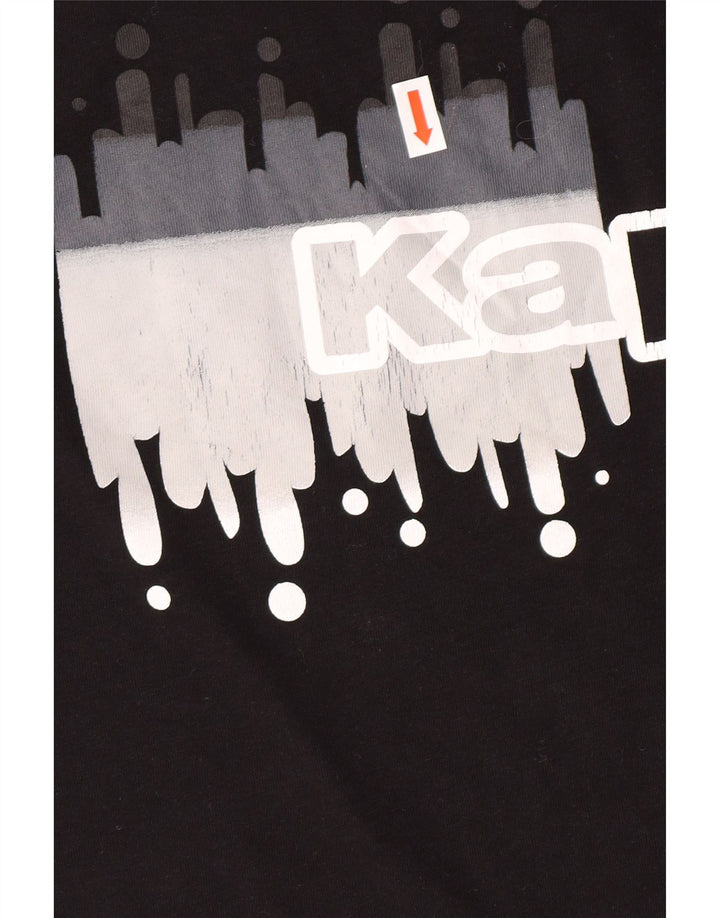 Camiseta gráfica masculina KAPPA Top 2XL algodão preto