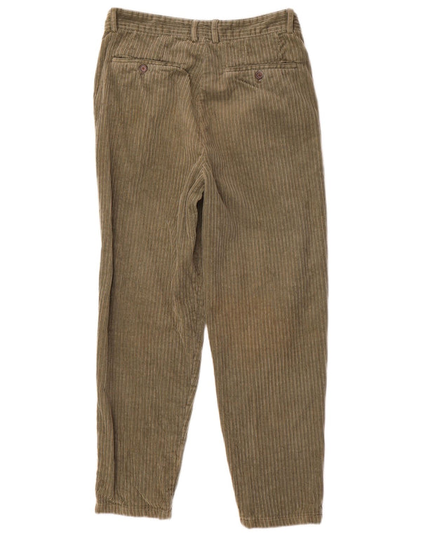 Zara Calça masculina de veludo cotelê UE 36 XS W29 L26 algodão verde