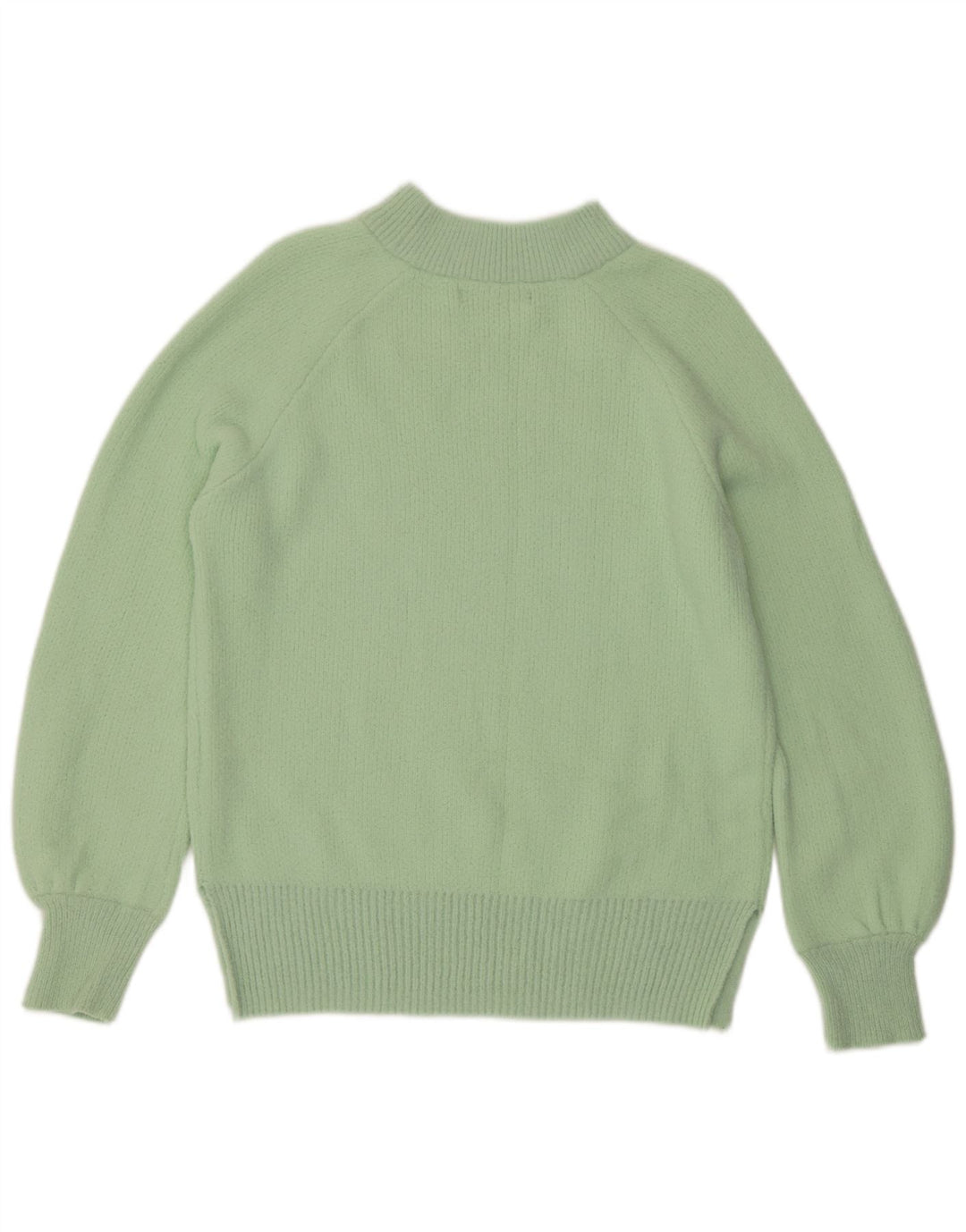 Suéter feminino Marks & Spencer com gola tartaruga Reino Unido 10 pequeno verde