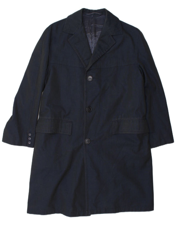 Sobretudo Senator Mens UK 38 Lã Azul Marinho Médio