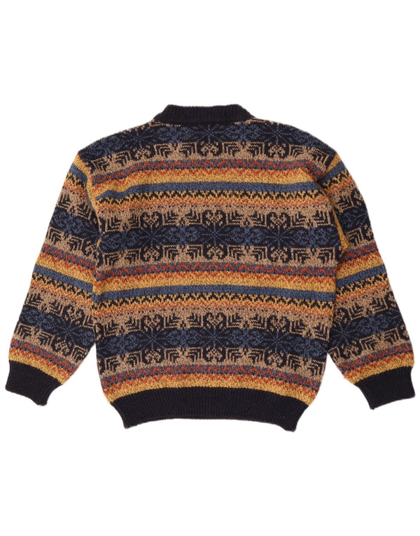 Suéter vintage masculino com gola tartaruga IT 50 médio multicolorido