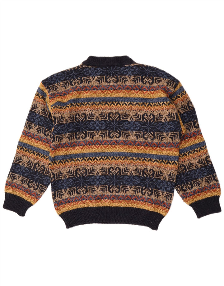 Suéter vintage masculino com gola tartaruga IT 50 médio multicolorido