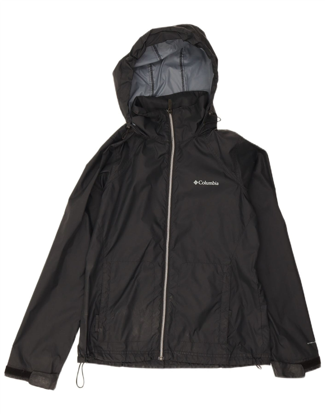 Jaqueta de chuva Columbia masculina Omni-Shield com capuz Reino Unido 38 médio preto nylon