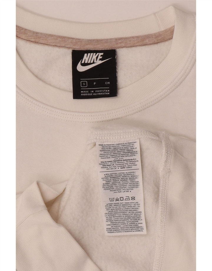 Moletom feminino Nike Jumper UK 10 pequeno algodão branco