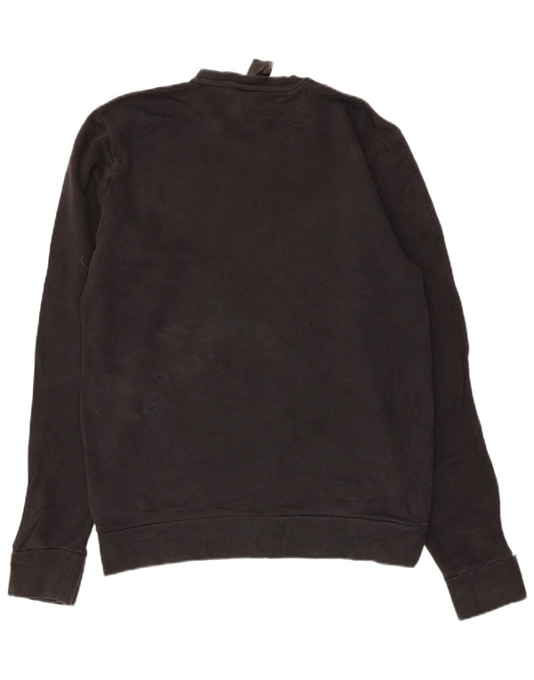 Adidas Mens Moletom Jumper Pequeno Algodão Preto