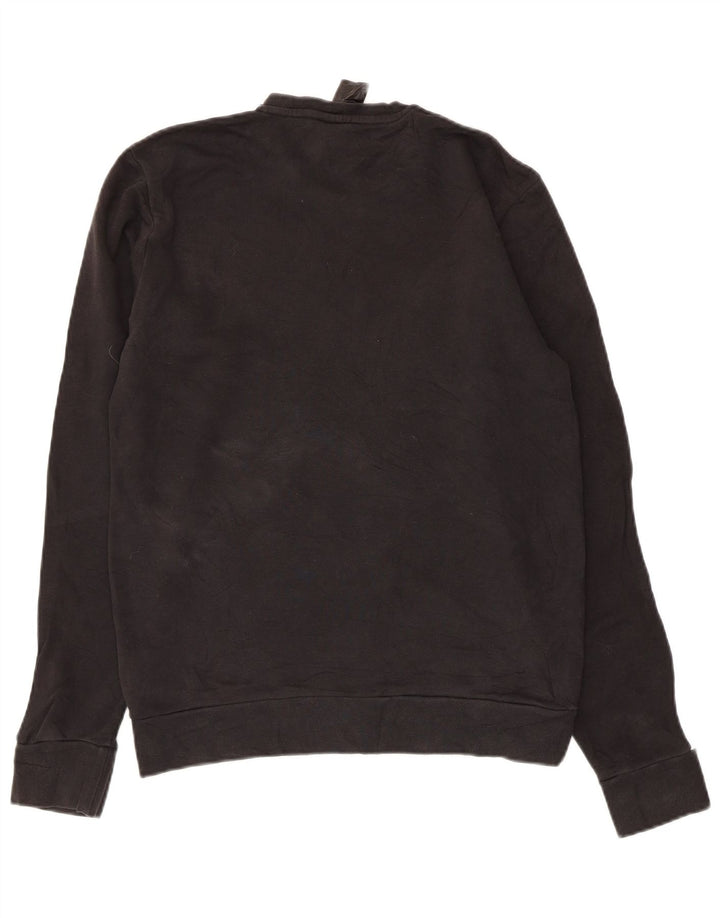 Adidas Mens Moletom Jumper Pequeno Algodão Preto