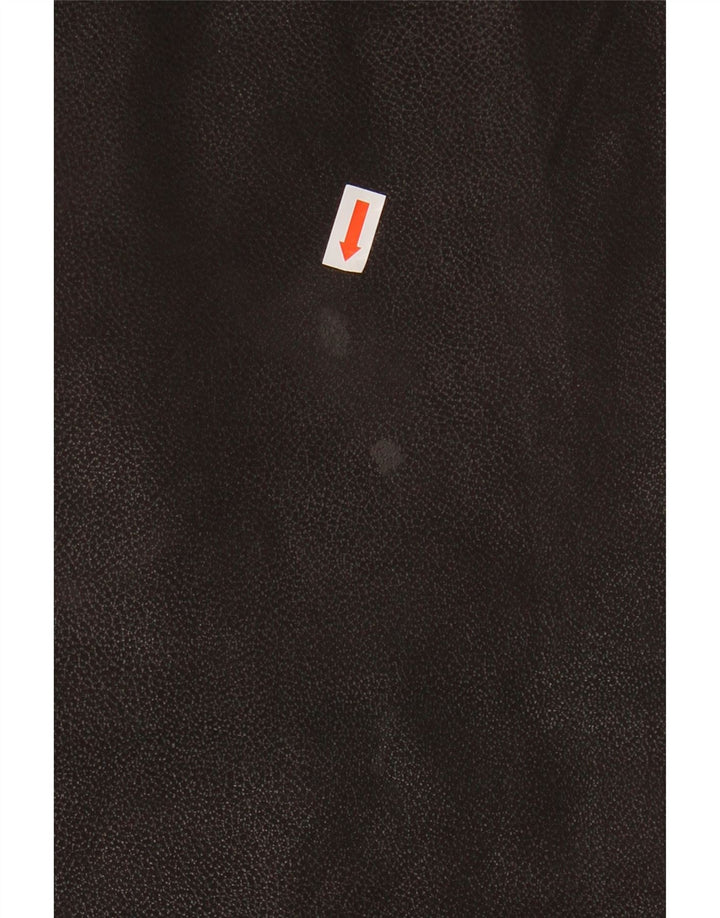 Colete de couro masculino C&A UK 40 grande couro marrom