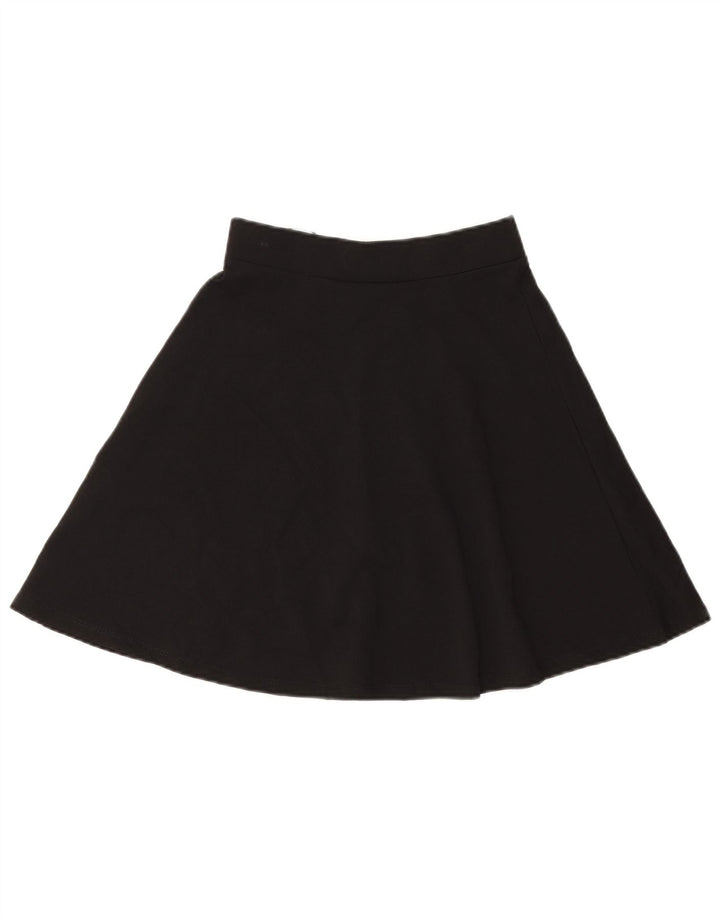 Saia feminina Lipsy A-Line UK 8 pequena W26 poliéster preto