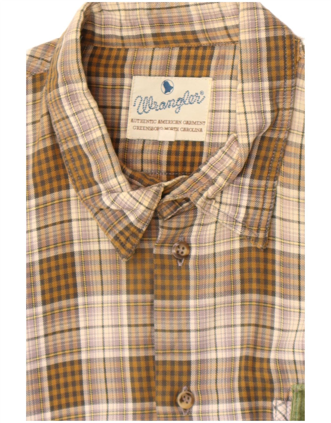 Camisa masculina de flanela Wrangler XL marrom xadrez