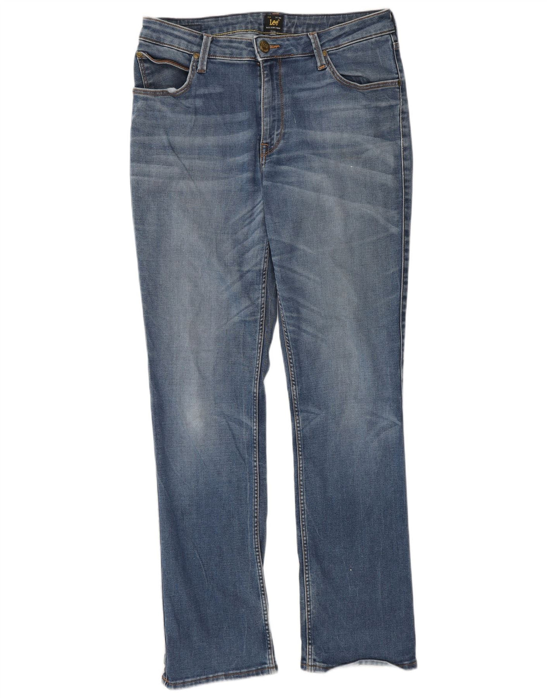 Lee Mens Marion Straight Jeans W31 L31 Azul Algodão