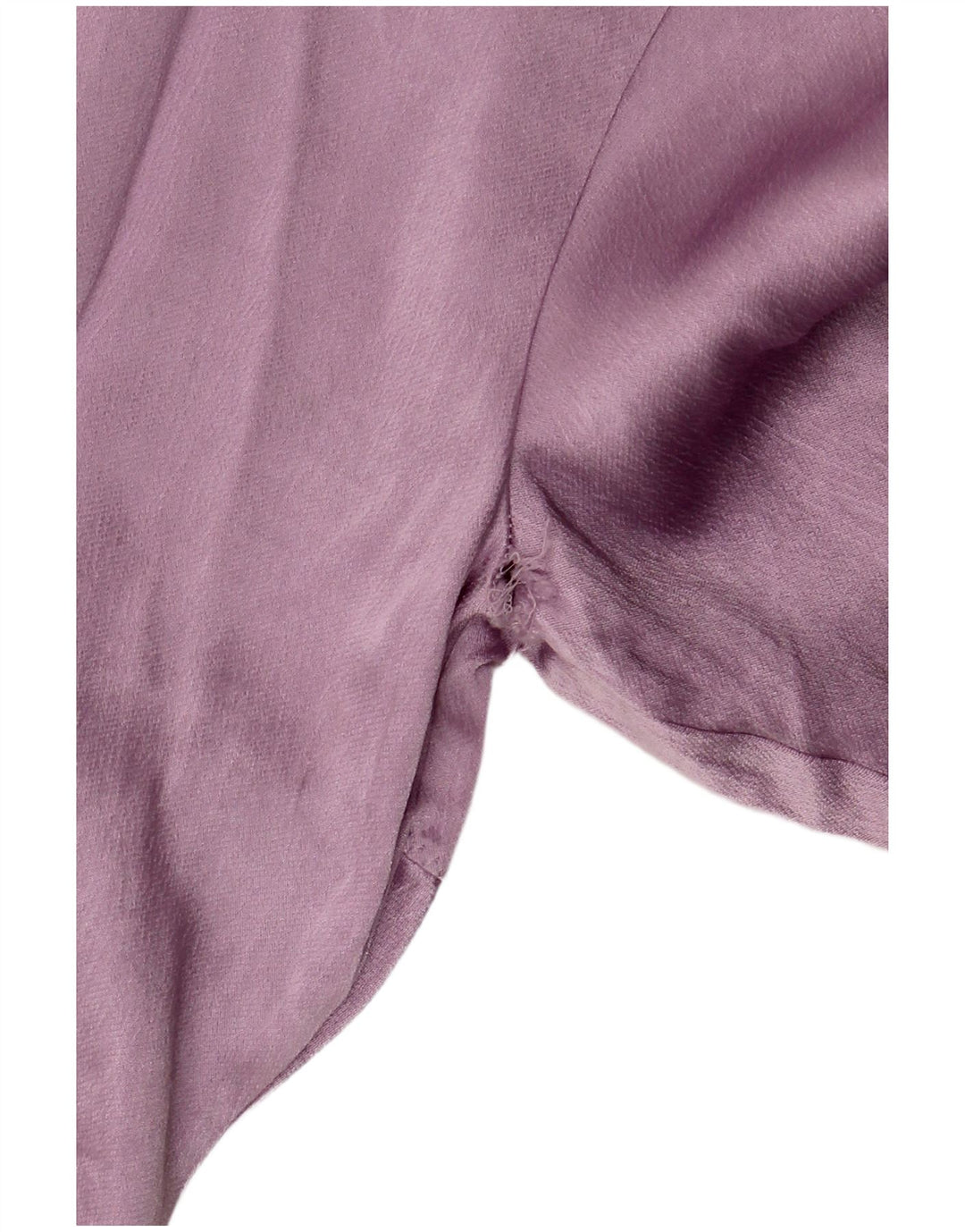 Zara Blusa Feminina Crop Manga Longa Top UK 12 Médio Roxo