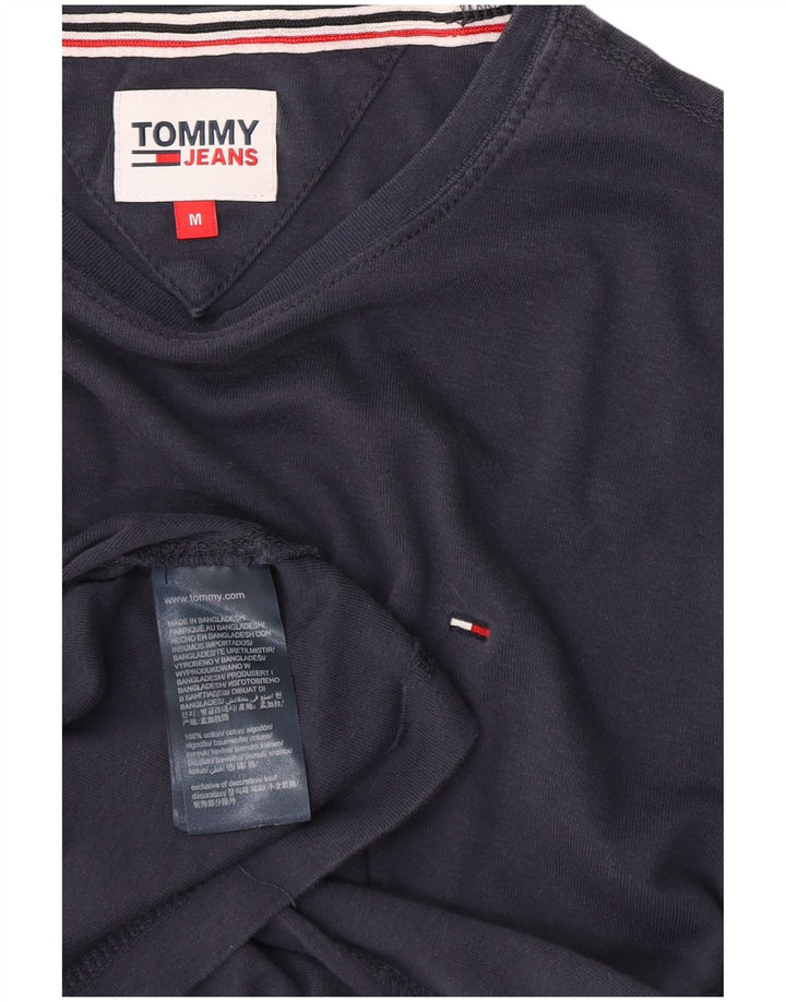 Top masculino TOMMY HILFIGER manga comprida médio algodão azul marinho