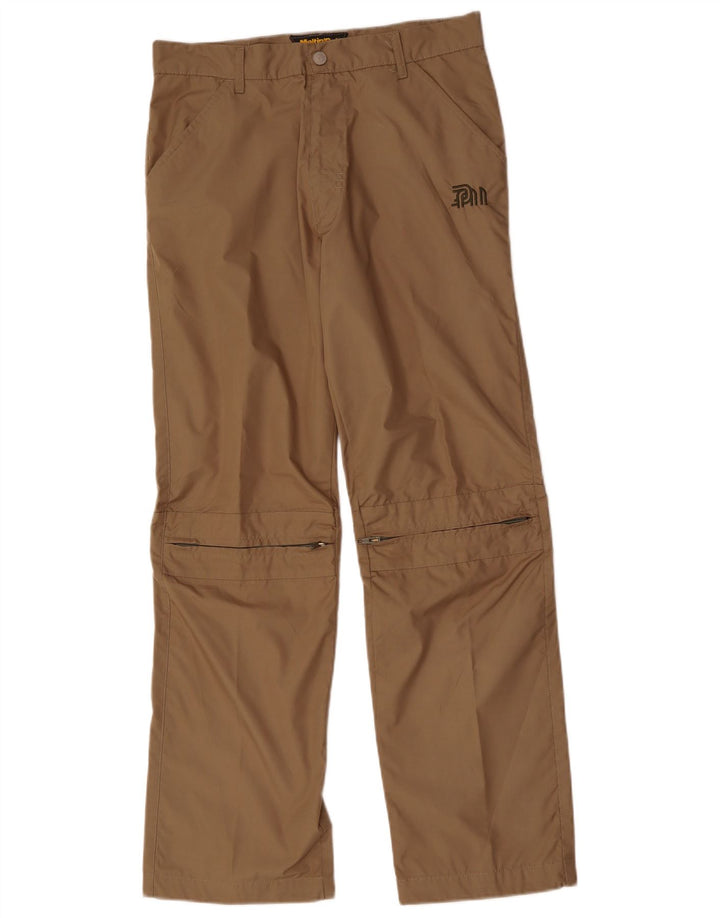 Calça de caminhada reta masculina Meltin' Pot W33 L32 poliéster bege