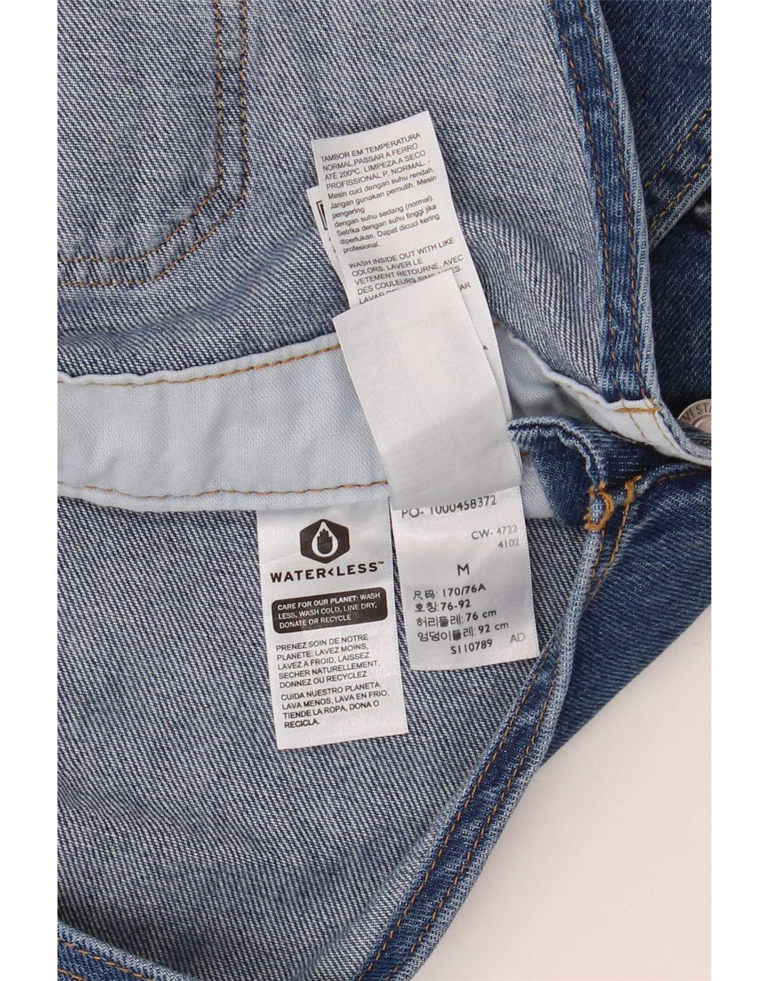 Levi's Masculino Cargo Dungarees Jeans Médio W36 L30 Azul Algodão