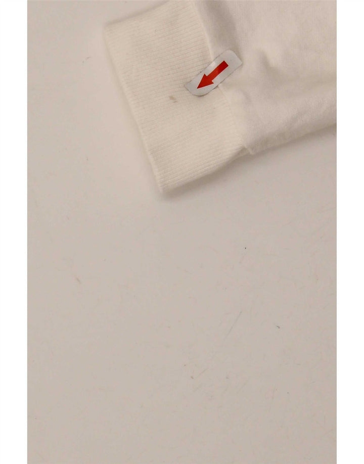 Zara Mens Trafaluc Graphic Moletom Jumper Médio Branco Colorblock