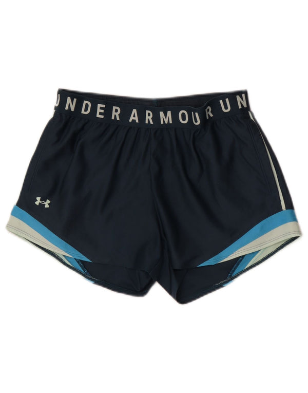 Shorts esportivo feminino Under Armour Heat Gear UK 10 pequeno azul marinho
