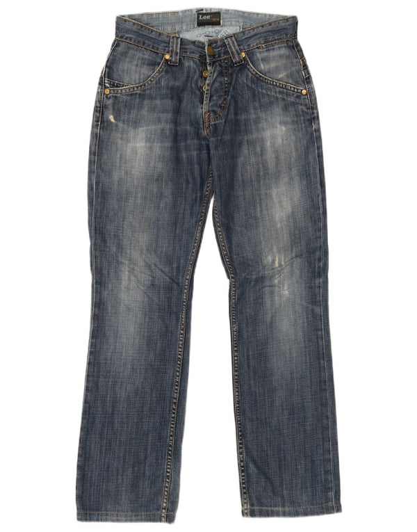 Calça jeans feminina LEE Knox Dart Straight W29 L29 azul algodão