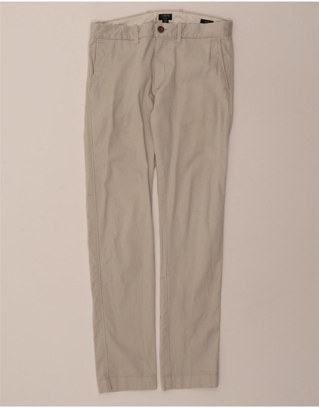 J. CREW Mens Flex Slim Chino Trousers W30 L32 Grey Cotton Vintage J. Crew and Second-Hand J. Crew from Messina Hembry 