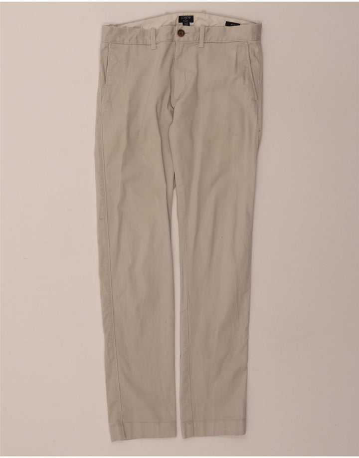 J. CREW Mens Flex Slim Chino Trousers W30 L32 Grey Cotton Vintage J. Crew and Second-Hand J. Crew from Messina Hembry 
