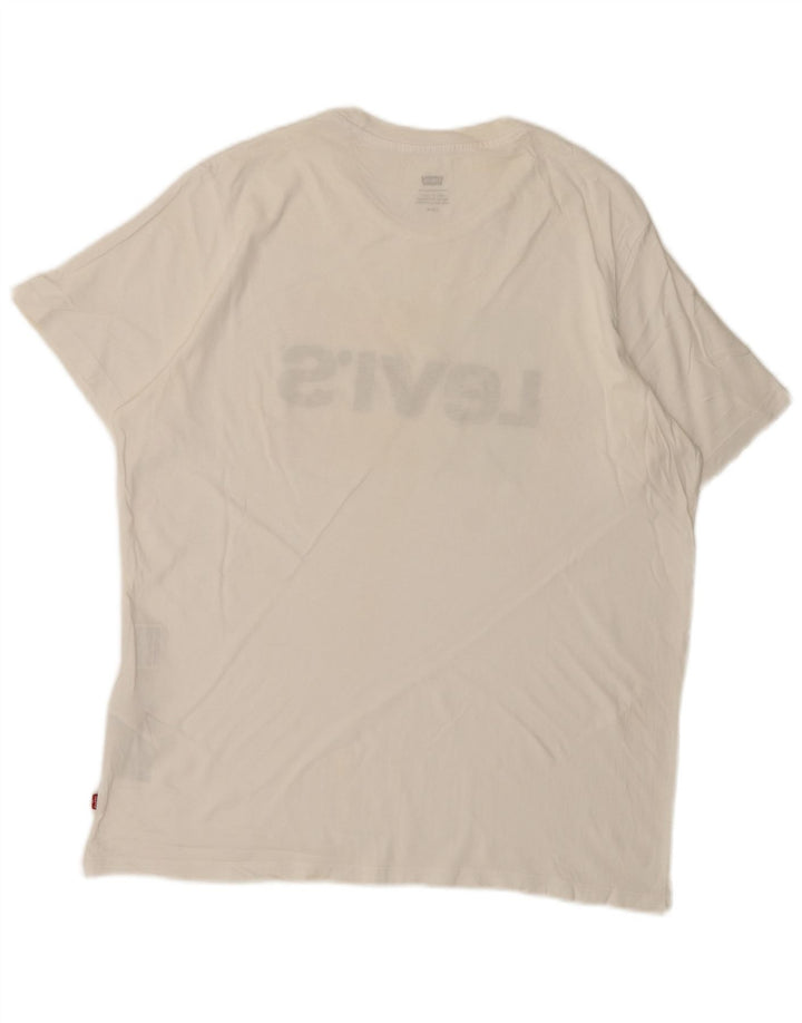 Camiseta gráfica masculina Levi's Top grande de algodão branco