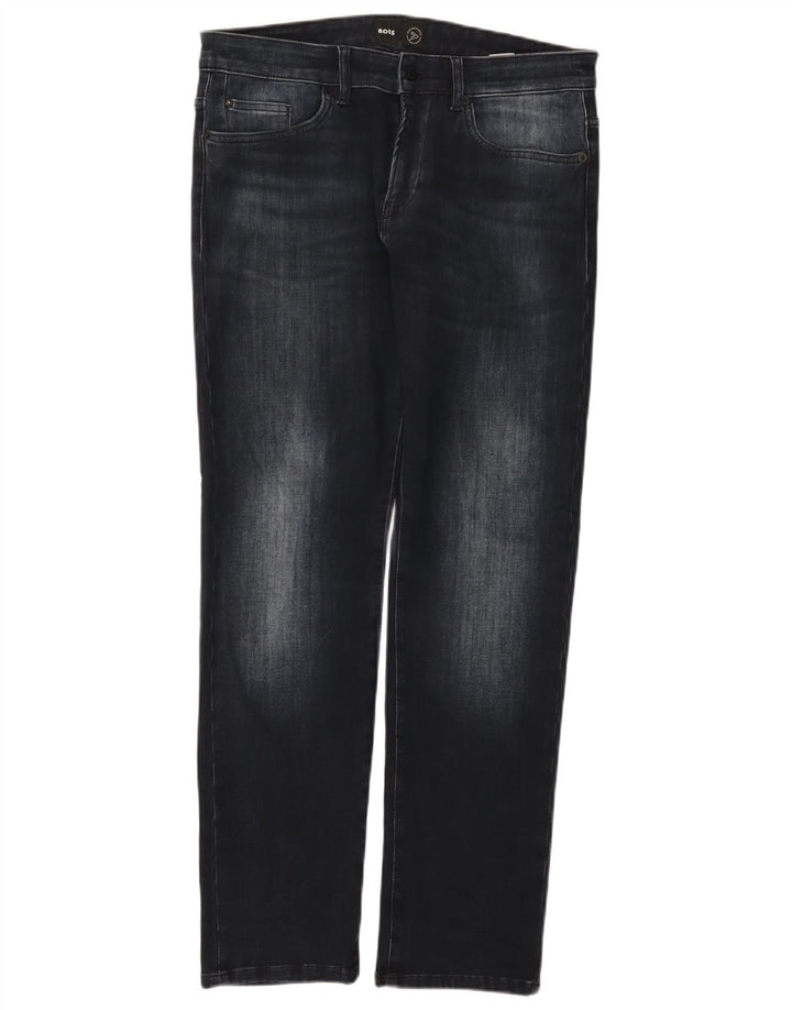 Jeans slim feminino HUGO BOSS W34 L32 algodão azul marinho