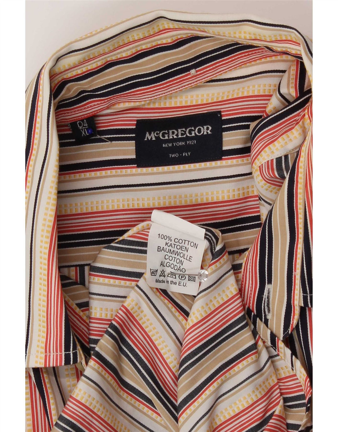 Camisa masculina MC Gregor XL algodão listrado multicolorido