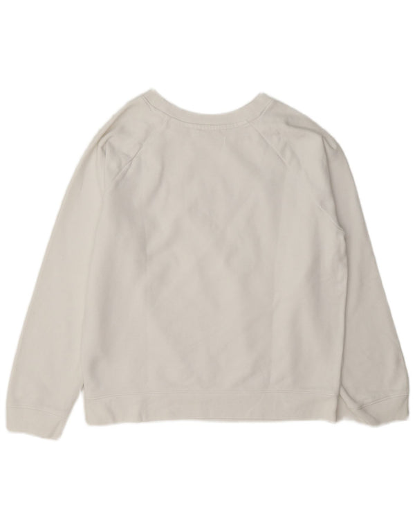 Levi's feminino gráfico oversized moletom jumper UK 6 XS algodão branco