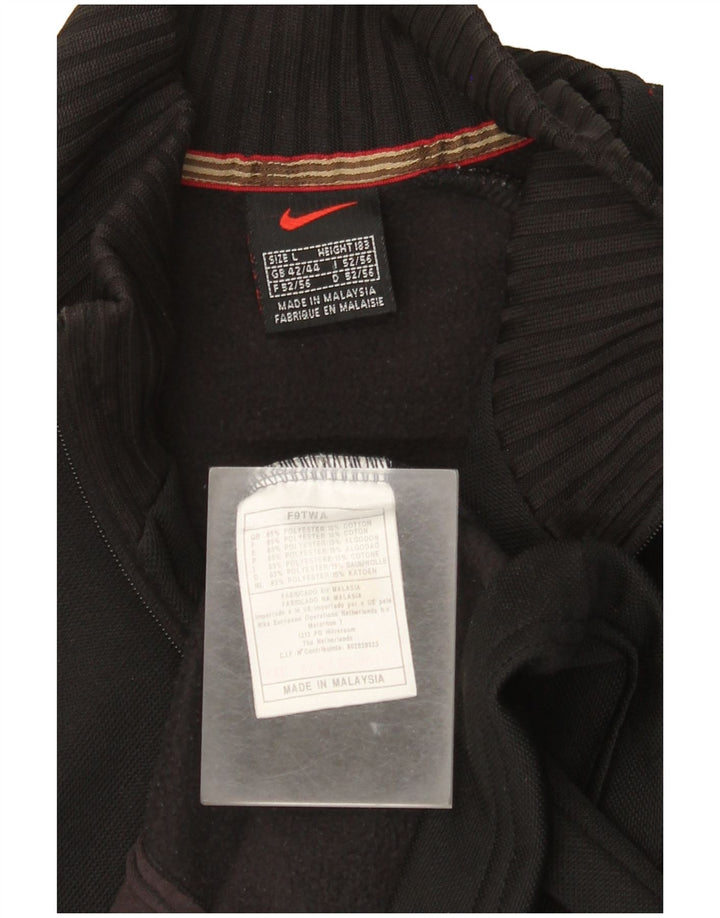 Nike Mens Tracksuit Top Jacket UK 42/44 Grande Poliéster Preto