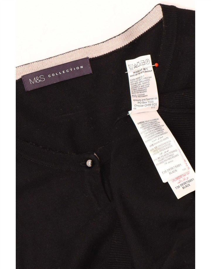 Suéter cardigã feminino Marks & Spencer UK 14 viscose preta média