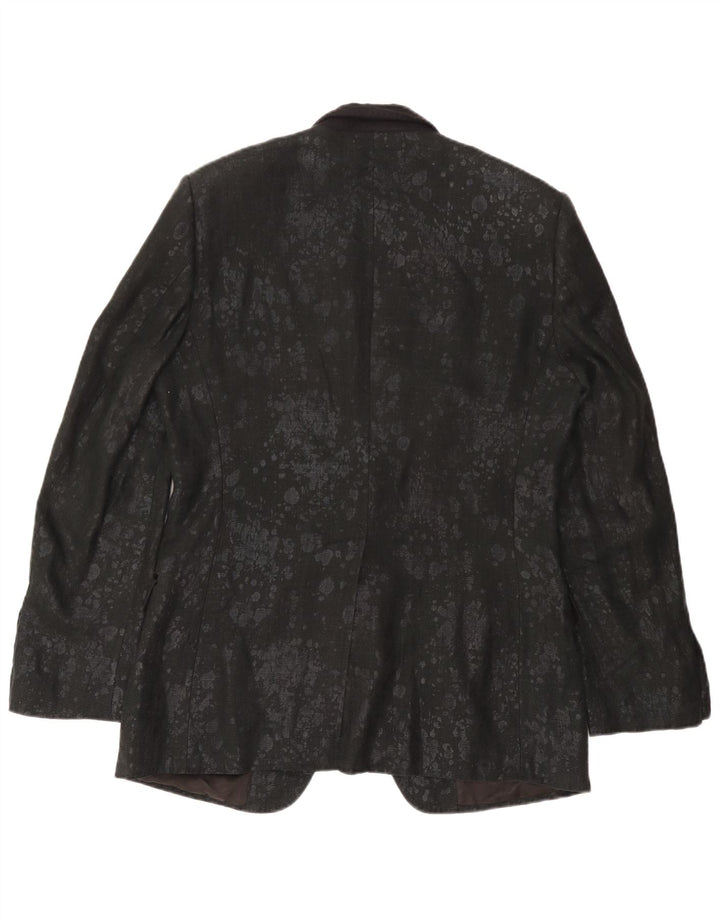 Jaqueta Blazer Masculina Dolce & Gabbana com 1 Botão IT 52 XL Cinza Tie Dye Linho