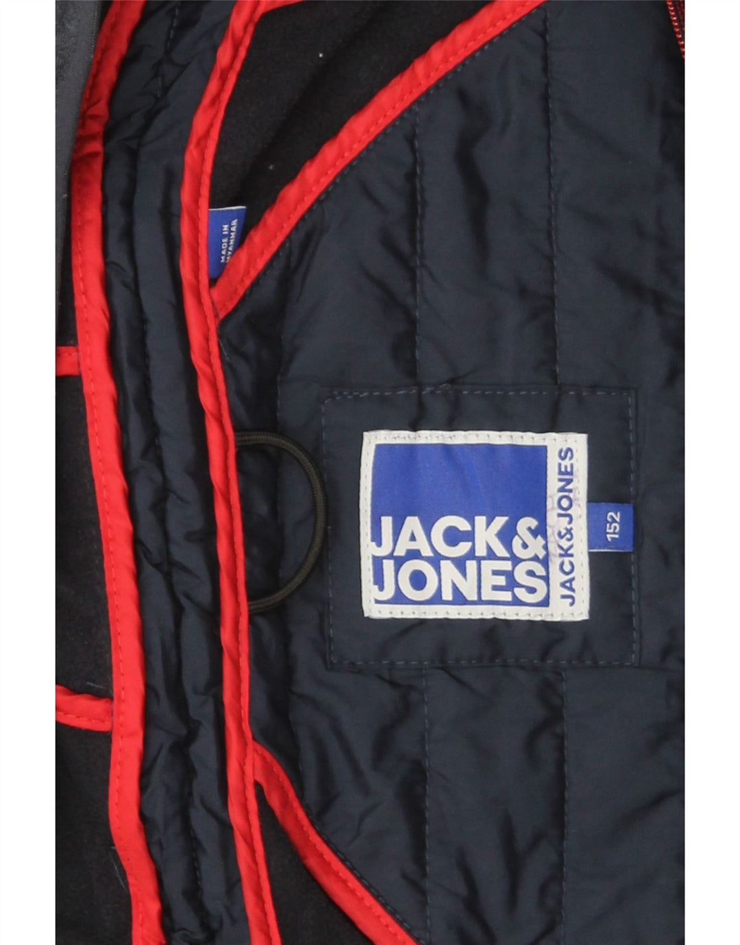 Jaqueta bomber com capuz para meninos Jack & Jones 9-10 anos azul marinho Colourblock