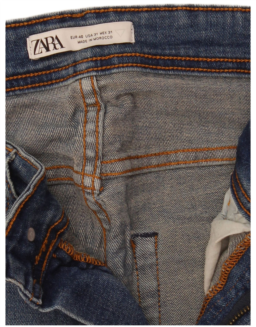 Zara Jeans Skinny Masculino EU 40 Médio W31 L32 Azul