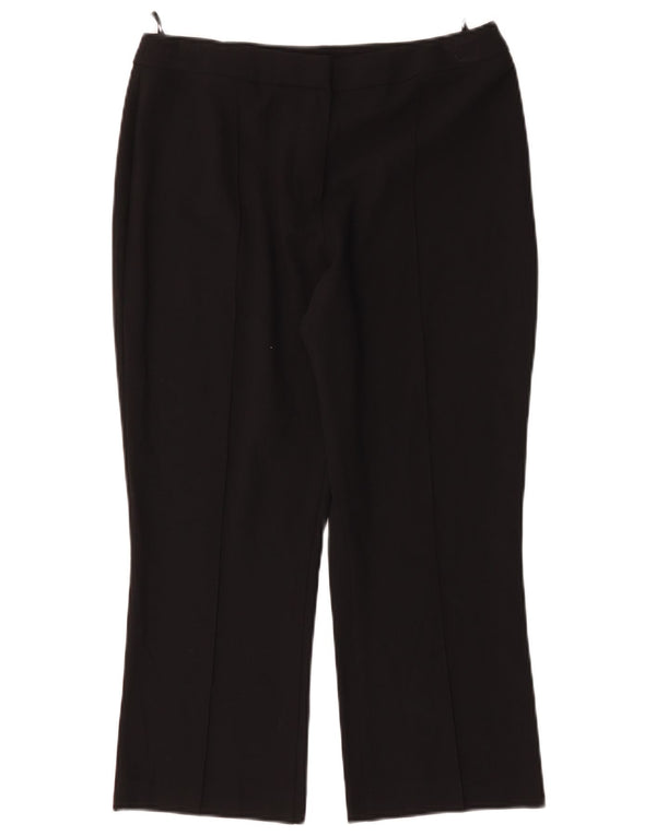 Calças cortadas femininas Marks & Spencer UK 14 médio W30 L23 pretas