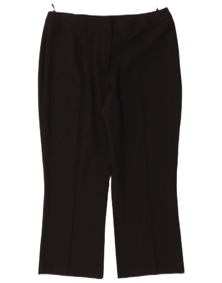 Calças cortadas femininas Marks & Spencer UK 14 médio W30 L23 pretas