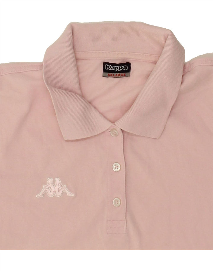 KAPPA Womens Polo Shirt UK 20 2XL Pink Cotton Vintage Kappa and Second-Hand Kappa from Messina Hembry 