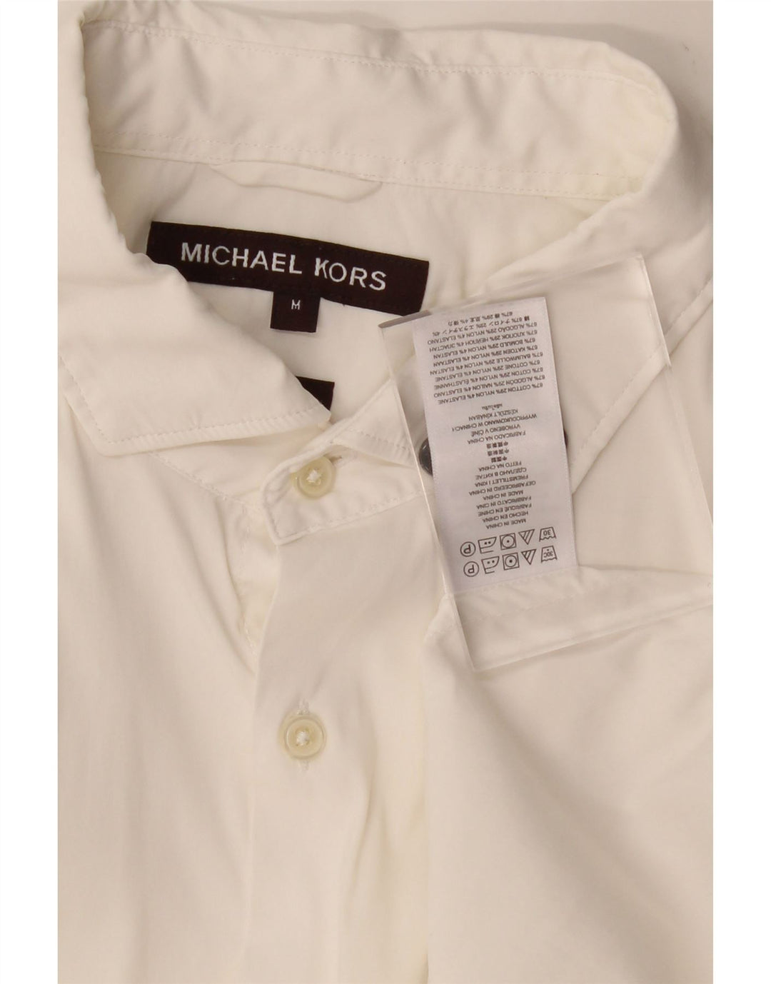 Camisa masculina MICHAEL KORS algodão branco médio