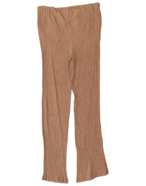 ZARA Womens Tracksuit Trousers UK 16 Large Beige Viscose