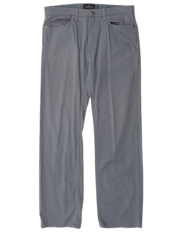 Calça casual reta masculina Marks & Spencer Blue Harbor W32 L31 azul