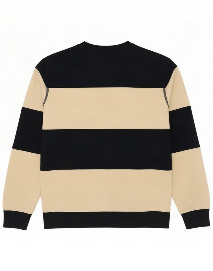 Moletom masculino Marks & Spencer Jumper médio algodão listrado azul marinho