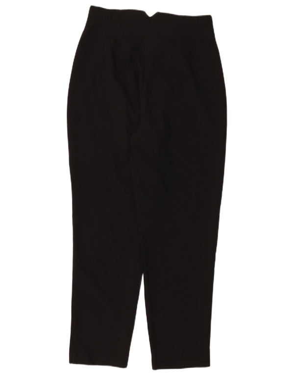 Zara Calça feminina casual de cintura alta cônica média W28 L27 preta