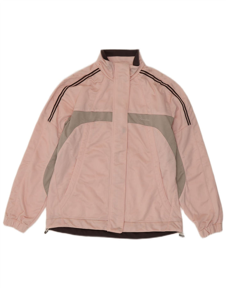 Diadora Womens Tracksuit Top Jacket IT 42 Medium Pink Colourblock Poliéster